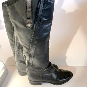 Boots - Sam Edelman Black Biker Boots with zipper